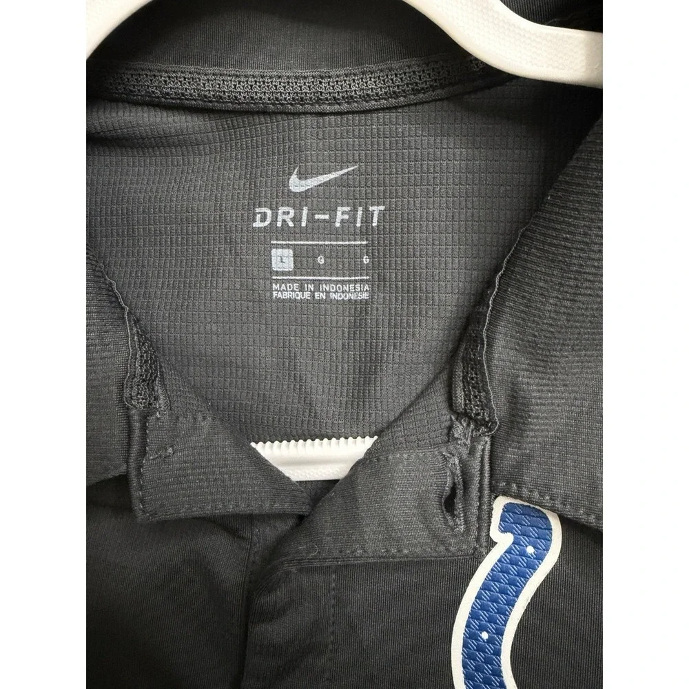 Nike Dri Fit Indianapolis Colts Polo Shirt Men's Large Gray NFL Performance Golf